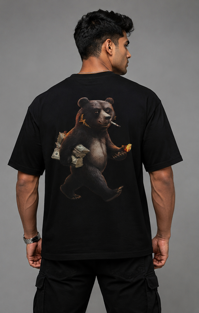 SIVO BAD BEAR OVERSIZED TEE 200 GSM oversized graphic T-shirt thumbnail 2