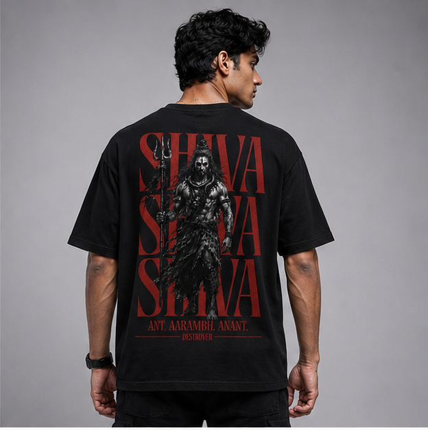 SIVO RUDRA — THE DESTROYER 200 GSM oversized graphic T-shirt thumbnail 2