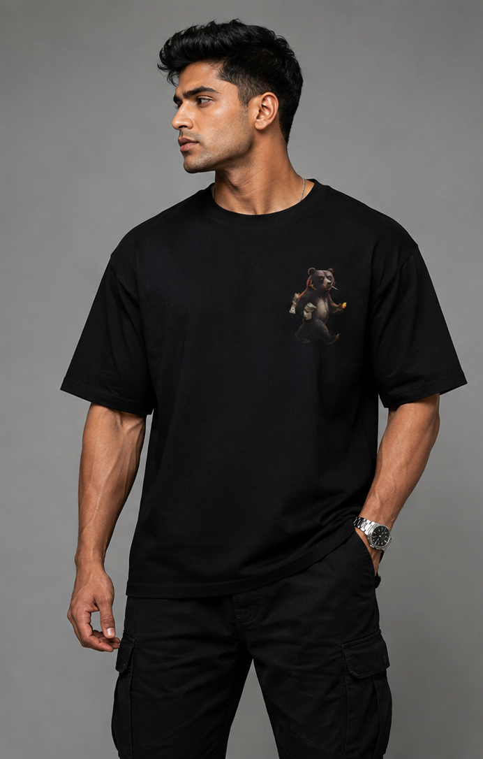 SIVO BAD BEAR OVERSIZED TEE 200 GSM oversized graphic T-shirt