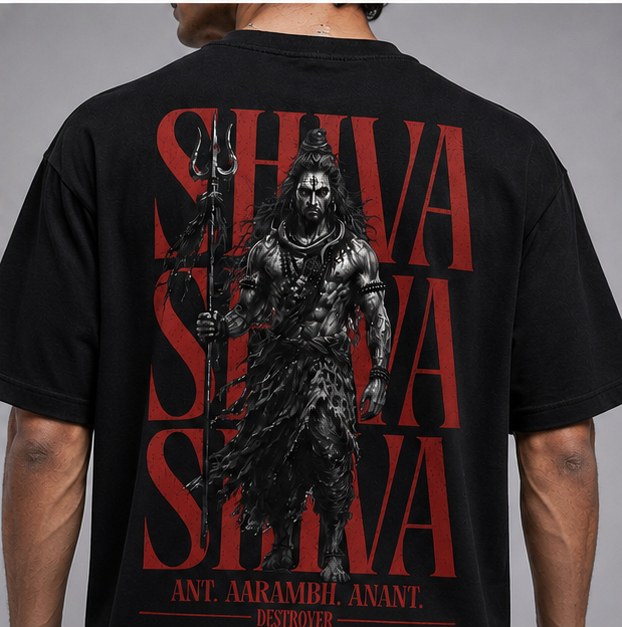 SIVO RUDRA — THE DESTROYER 200 GSM oversized graphic T-shirt thumbnail 3