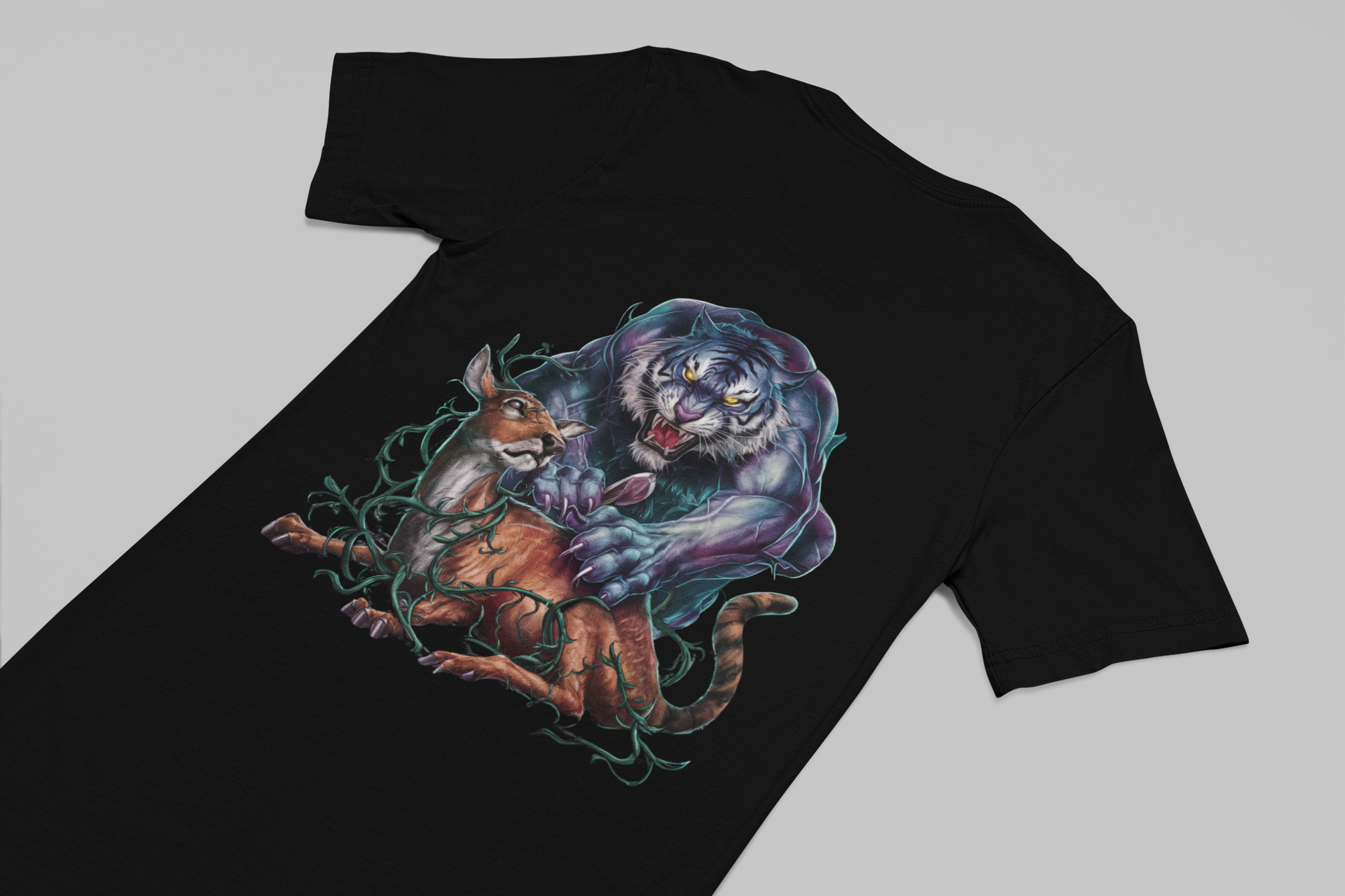 SIVO TIGER & PREY GRAPHIC TEE 200 GSM oversized graphic T-shirt thumbnail 5